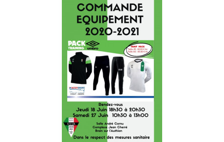 Commandes d'équipements 2020-2021