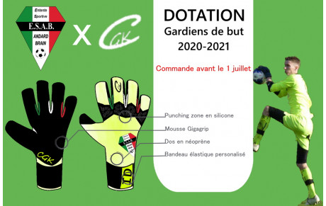 Commande des gants de gardien