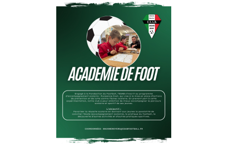 Inscriptions Académie ESAB Football 